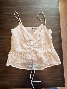NWT SO peplum adjustable tank top women’s large